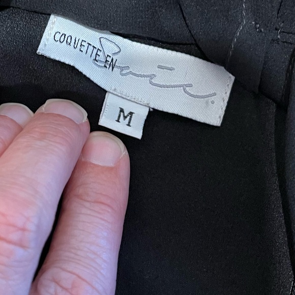 🖤 COQUETTE EN SOIE – Sheer Black Dress – Size M - Picture 2 of 11